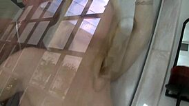 Stepsister bathes with stepbrother, then rides him