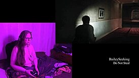 Naked Brunette Plays Evil Within 2, Showing Big Ass and Tits