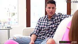 Nasty Stepsis Myra Moans Drops Hints With Missionary Fingering Action