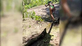 sensual young latina sucking cock outdoors, got hard on the trail?