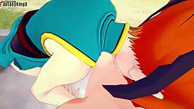 Itsuka Kendo Performs Blowjob On Big Tits In Boku No Hero.