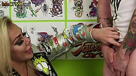 Cfnm Group BJ and HJ by Femdom Tattoo Milf and Babes