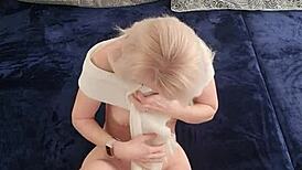 Blonde Milf Slave Masturbates Pussy!