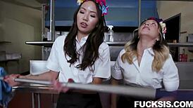 I love watching Asia Lee and her friends in a hardcore POV blowjob scene