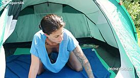 Nudist milf caught on hidden cam under the blouse