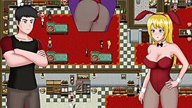 Want to see Ashley the Pirate give blowjobs in this hentai game?