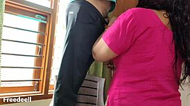 chubby indian mom got so turned on fixing ac with step son 😅