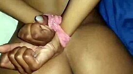 Tied Up Ebony Teen 18+ Pussy Dripping From Dirty Panties