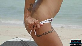 Super Hot Asian Models Angel Constance And Maki Katana Strip Off Bikinis