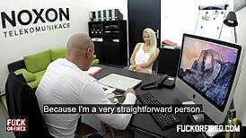 Hey, you think this wannabe secretary can fuck her way to the job?