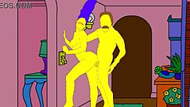 Homer hits Moe's bar hard.