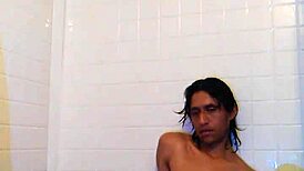 J Sanchez screams while self-fucking her ass, so intense!
