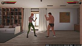 ethan pins judith down and fucks her in naked wrestling