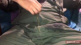 latino macho engages in bareback gay fucking with hairy arab