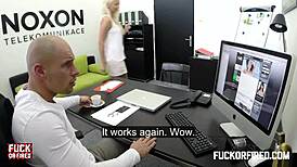 Hey, you think this wannabe secretary can fuck her way to the job?