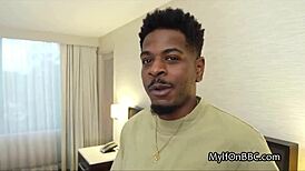 two blondes take on two massive bbcs in a steamy hotel room.