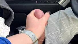 Intriguing-Neutral Blowjob While Driving in Car - Risky Public Action