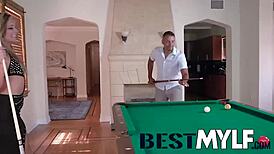 Tucker Stevens Gambles With A Milf Pool Shark Who Deepthroats And Rides For The Win.