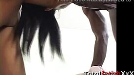 Dena Clay and Byron Long explore oiled bodies in leggings. Their athletic frames shine with small tits and bubble butt.