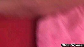Granny Terry Pinches Her Hard Nipples In Mature Masturbation Session