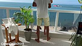 caught my wife with a big black cock in our apartment, jerked off while he fucked her hard