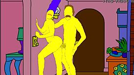 Homer hits Moe's bar hard.