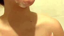 Ritafox washes her gorgeous tits and pussy