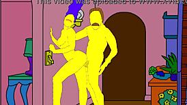 Homer hits Moe's bar hard.