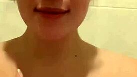 Ritafox washes her gorgeous tits and pussy