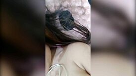 Girl shows white big tits pussy in web chat!