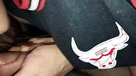 i saw this sexy latina milf perfectly licking a big monster cock before anal sex, it was so hot!