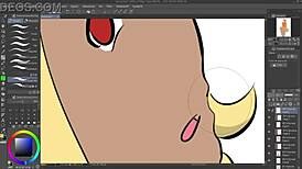 In Gravity Rush, Kat engages in a flashing scene during speedpaint.