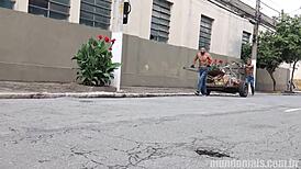 these crossdressing gay guys fuck two black friends bareback in hardcore interracial scene!