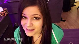 teen girlfriend tries first pov suck, shy but eager on cam