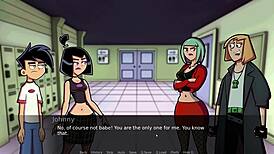 Watch this hot goth girlfriend masturbate in Amity Park parody?