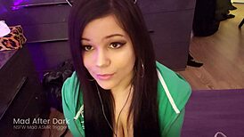 teen girlfriend tries first pov suck, shy but eager on cam