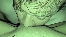 He dives into her wet pussy, licking deeply.