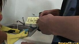 Amia Miley Teases and Jerks Off a Loser’s Dick