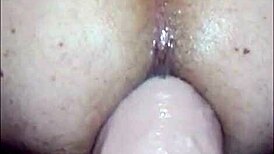 Naughty amateur pounds his ass with a huge dildo toy