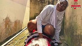 christmas filled with hot outdoor sex and big cock cumshots