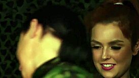 cfnm threesome blowjob and handjob by femdom military milfs in uniform