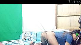 Latina nurse masturbates at home after hospital shift for stress relief