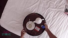 baby nicols lets waiter join her sex call in hotel room 😏🍆