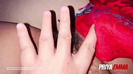 Indian Aunty In Saree Masturbates Her Tight Hairy Pussy With Big Tits And Beaver Boobs