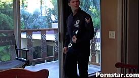 sexy pornstars fuck in funny backstage threesome