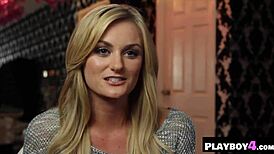 Unpredictable blonde milf Jeska strips naked, showing off that nice ass.