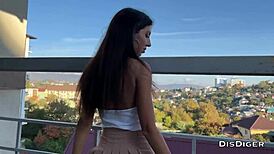 public sex in nature with a charming brunette 😜