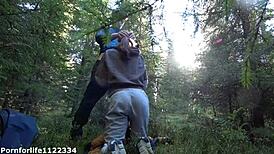 Risky Cock Sucking And Fucking In The Public Park With A Huge Cumshot On The Ass