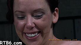 Tied Up Beauty Gets Toy Gratification For Her Vagina