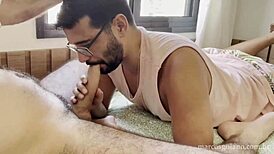 Watch Marcos Goiano unleash his huge hairy monster cock in hardcore gay pounding!